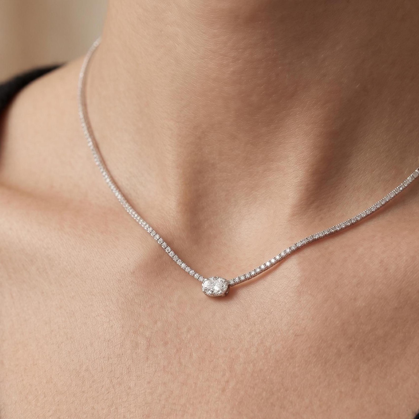 Elegant Diamond Necklace — view 3