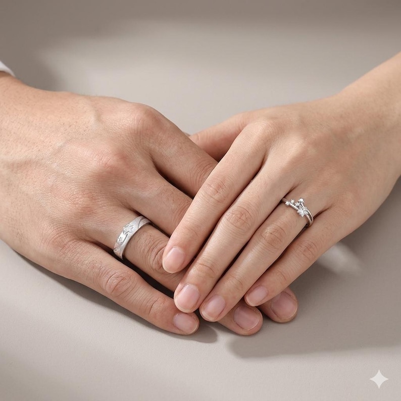 Elegant Couple Rings — view 4