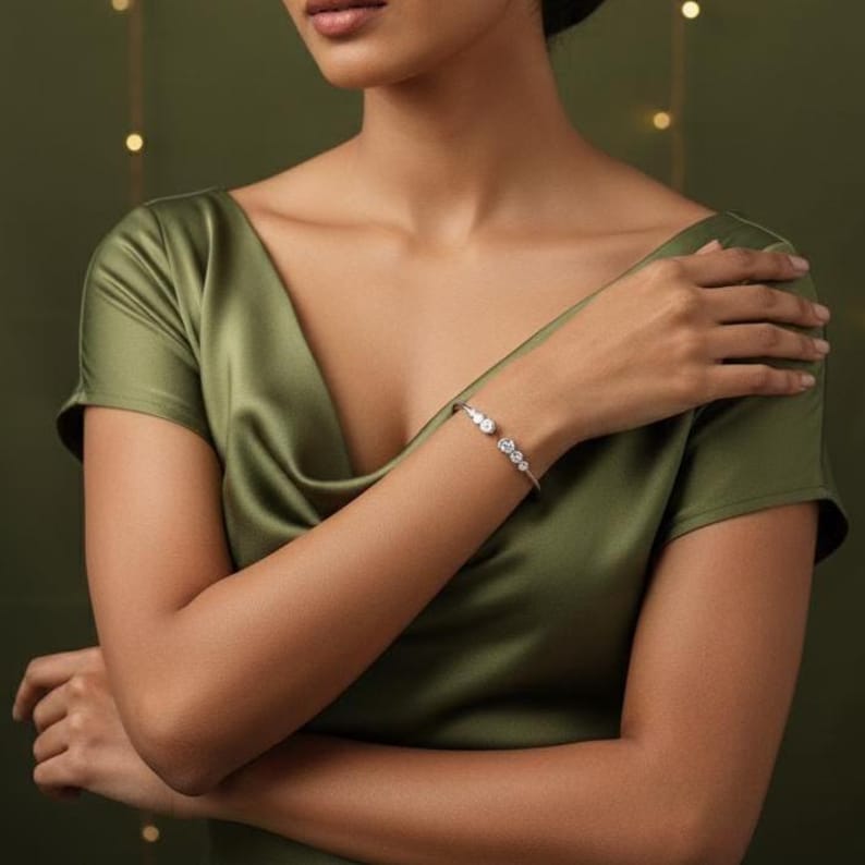 Modern Platinum Cuff — view 2