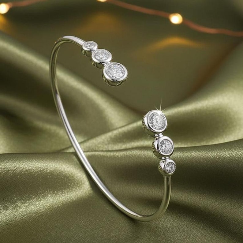 Modern Platinum Cuff — view 4
