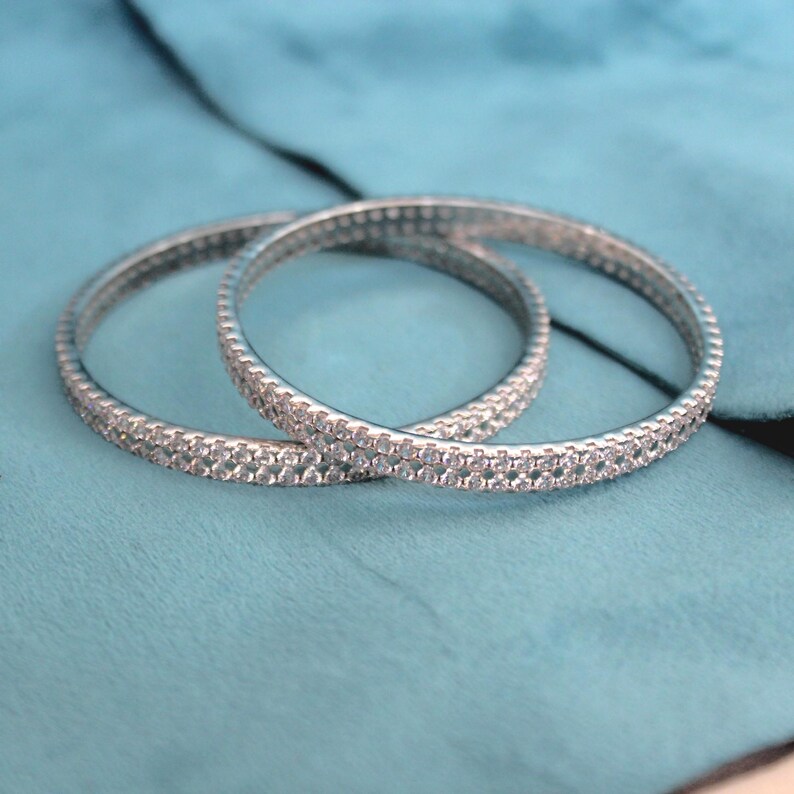 Sparkling Platinum Bangle