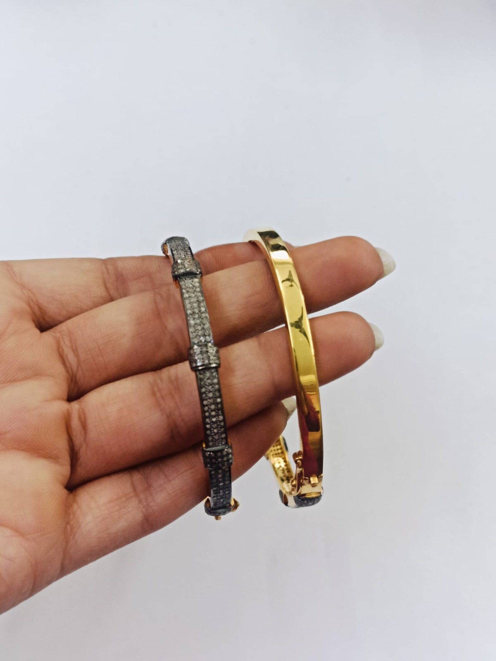 Delicate Diamond Bangle — view 3