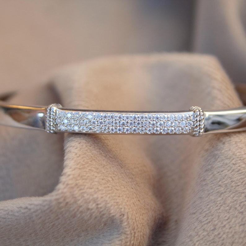 Fine Platinum Bangle — view 3
